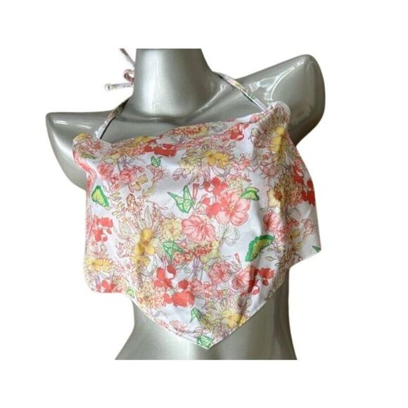 Victoria's Secret floral bandana bikini top swimsuit womens size M - Picture 1 of 9